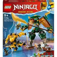 LEGO 71794 NINJAGO Méchas d'entraînement ninja de Lloyd et Arin Set avec 2 figurines à combiner et 5 minifigures, set de combat ninja, cadeau pour enfants