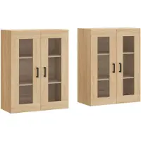 vidaXL Armoires murales 2 pcs. chêne Sonoma bois composite