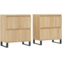 vidaXL Sideboards 2 pcs. chêne Sonoma bois composite