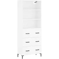 vidaXL Highboard blanc 69,5x34x180 cm Bois composite