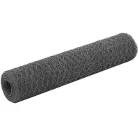 vidaXL Clôture en fil de fer acier avec revêtement PVC 25x0,75 m Gris