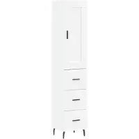 vidaXL Highboard blanc 34,5x34x180 cm Bois composite