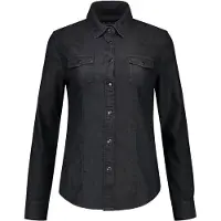 Lemon & soda Chemise Denim Manches Longues Femme Dark Blue Denim - Lemon & Soda LEM3950 - Taille S