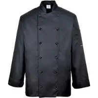 Portwest Veste de cuisine Somerset Noir 3XL