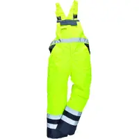 Portwest Cotte à bretelles Haute Visibilité Bicolore Respirante Orange Fluo S