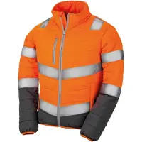 Result R325F | Veste de sécurité souple rembourrée pour femmes ISO EN20471:2013 Classe 2 - Couleur : Jaune Fluorescent/Gris - Taille : S
