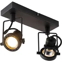 QAZQA Spot intelligent noir avec 2 GU10 Wifi - Suplux