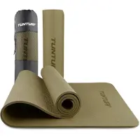 Tunturi Tapis de yoga 8 mm, vert militaire