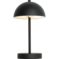 QAZQA Lampe de table d'extérieur noire rechargeable à intensité variable 3 niveaux - Keira
