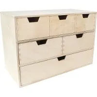 Autre Creative Deco Petite Commode Bois 6 Tiroir 42 X 20 X 28,5 Cm Organisateur Rangement Bureau Rangement Bureau Organisateur