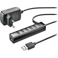 NGS ihub7 tiny hub usb 2.0 - 7 ports usb 2.0 - adaptateur d'alimentation - vitesse jusqu'à 480mbps