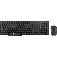 NGS EUPHORIA KIT, Taille complète (100%), Sans fil, RF Wireless, QWERTY, Noir, Souris incluse