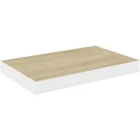 vidaXL Étagère murale flottante Chêne et blanc 40x23x3,8 cm MDF