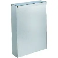 Delabie Conteneur à déchets , rectangulaire, montage mural, plat, 4,5 litres, acier inoxydable, finition satinée.