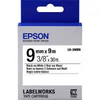 Epson LK-3WBN ruban d'étiquettes standard 9 mm (d'origine) - noir sur blanc