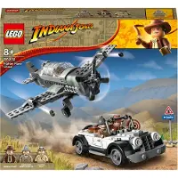 LEGO 77012 Indiana Jones Fuyant le chasseur Set d'action avec modèle d'avion constructible et voiture-jouet d'époque, plus 3 minifigures, Le film de la dernière croisade