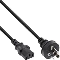 InLine - Câble d'alimentation - AS/NZS 3112 (P) pour power IEC 60320 C13 - 3 m - noir - Chine