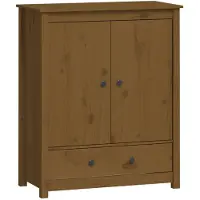 vidaXL Highboard brun miel 83x41,5x100 cm Pin massif