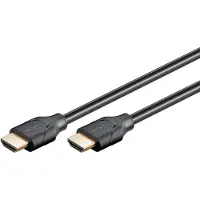Goobay Câble HDMI ultra haute vitesse avec Ethernet (1.50 m), Câble vidéo, Noir