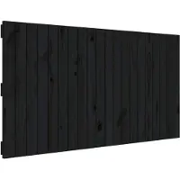 vidaXL Tête de lit murale noire 127,5x3x60 cm pin massif