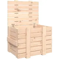 vidaXL Boîte de rangement 58x40,5x42 cm Bois massif de pin