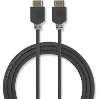 Nedis - Câble HDMI avec Ethernet - HDMI mâle pour HDMI mâle - 3 m - noir - rond, support 1080p