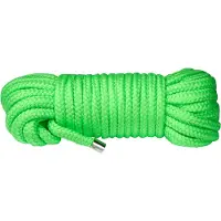 Ouch! - corde de bondage phosphorescente (10 m, vert)
