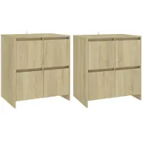 vidaXL Sideboards 2 pcs. chêne Sonoma 70x41x75 cm bois composite