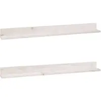vidaXL Étagères murales 2 pcs Blanc 110x11x9 cm Bois de pin massif