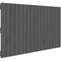 vidaXL Tête de lit murale Gris 108x3x60 cm Pin massif