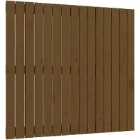 vidaXL Tête de lit murale brun miel 95,5x3x90 cm pin massif