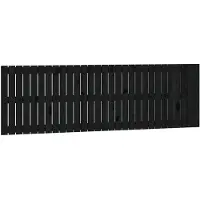 vidaXL Tête de lit murale noire 185x3x60 cm pin massif