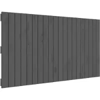 vidaXL Tête de lit murale Gris 127,5x3x60 cm Pin massif