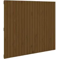 vidaXL Tête de lit murale marron miel 127,5x3x110 cm Pin massif