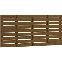vidaXL Tête de lit murale marron miel 126x3x63 cm Pin massif
