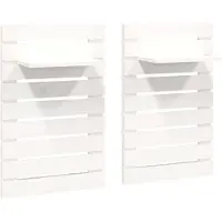 vidaXL Étagères de chevet murales 2 pcs Blanc Bois de pin massif