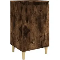 vidaXL Table de chevet chêne fumé 40x35x70 cm bois d'ingénierie