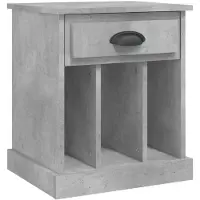 vidaXL Table de chevet gris béton 43x36x50 cm
