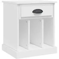 vidaXL Table de chevet blanc 43x36x50 cm