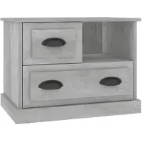 vidaXL Table de chevet gris béton 60x39x45 cm