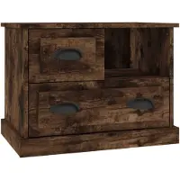 vidaXL Table de chevet chêne fumé 60x39x45 cm