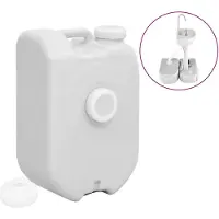 vidaXL Réservoir d'eau portable avec adaptateur 24 L Gris