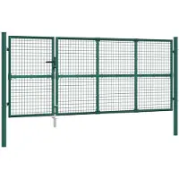 Super Merchant Portal de jardin maille vert 350x175 cm acier galvanisé
