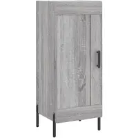 vidaXL Sideboard Gris Sonoma 34,5x34x90 cm Matériau dérivé du bois
