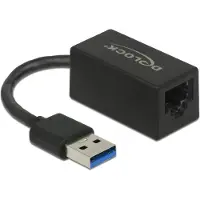 DeLOCK USB Typ-A Adapter zu Gigabit LAN kompakt schwarz