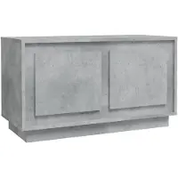 vidaXL Armoire TV gris béton 80x35x45 cm Bois composite