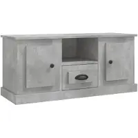 vidaXL Meuble TV Gris béton 100x35.5x45 cm Bois d'ingénierie