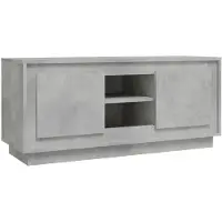vidaXL Armoire TV gris béton 102x35x45 cm Bois composite