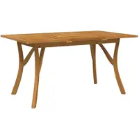 vidaXL Table de jardin 150x90x75 cm bois massif acacia