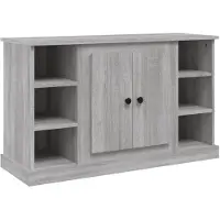 vidaXL Sideboard Gris Sonoma 100x35,5x60 cm Matériau dérivé du bois